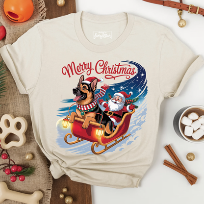 GSD Merry Christmas T-shirt