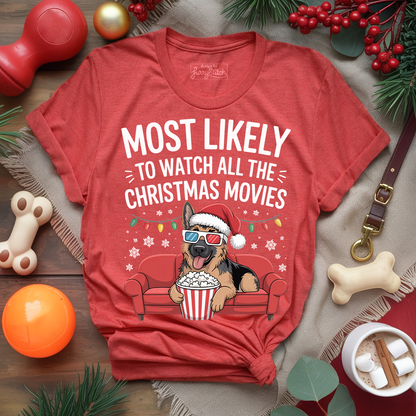 Most Likely Christmas GSD T-shirt