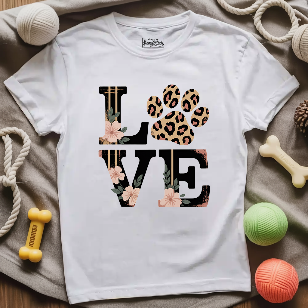 Vintage Leopard Print Dog Mama T-shirt