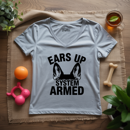 Ears Up System Armed Lady V-Neck