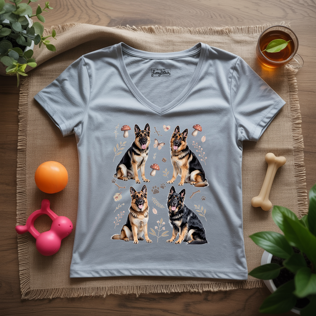 Cottagecore Shepherd Lady V-Neck