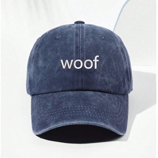 Woof Embroidered Baseball Cap