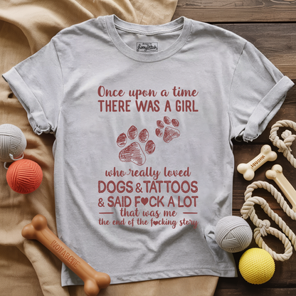 Girl Loved Dogs And Tattoos T-shirt