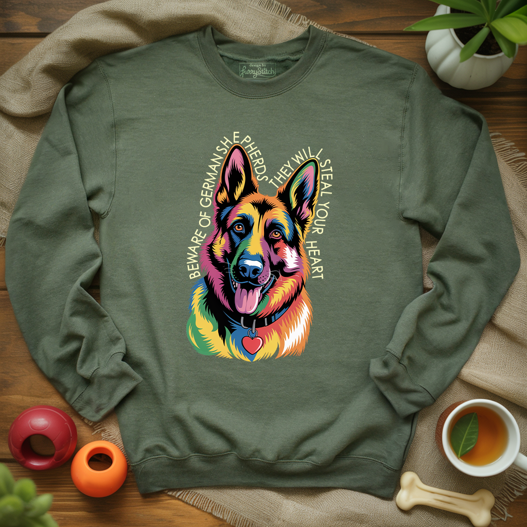 Beware Of German Shepherd Sweatshirt