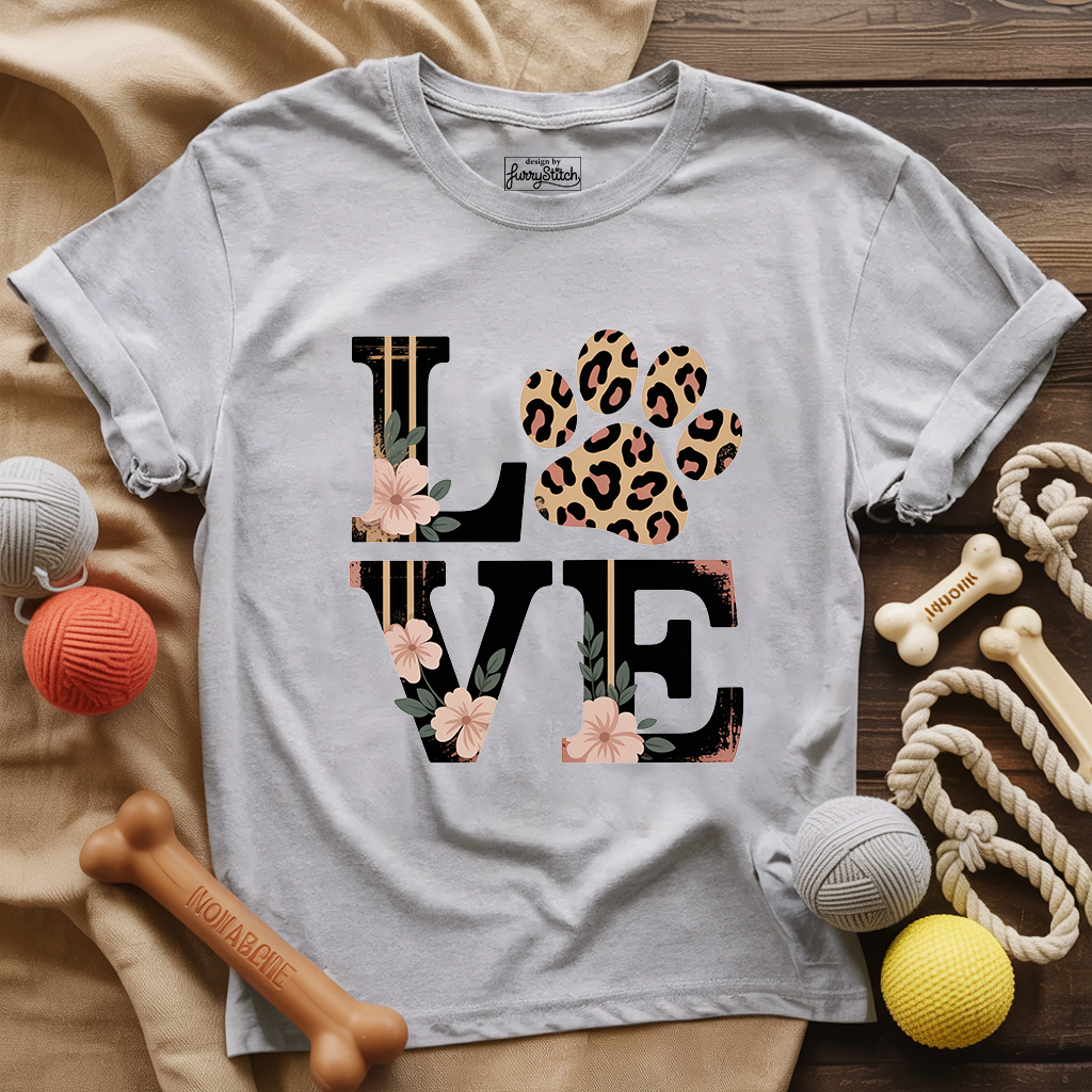 Vintage Leopard Print Dog Mama T-shirt