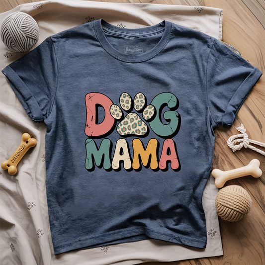Vintage Leopard Print Dog Mama T-shirt