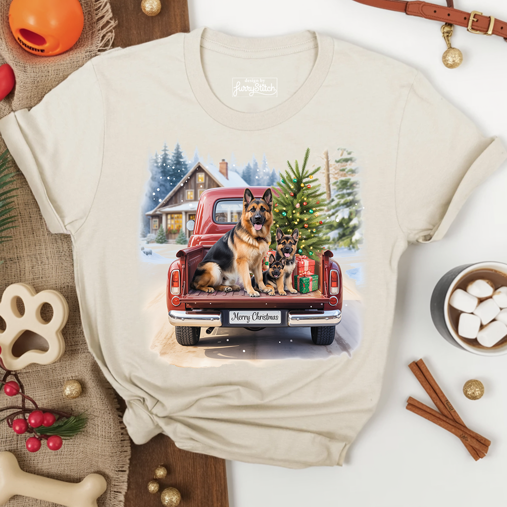 GSD Christmas Truck T-shirt