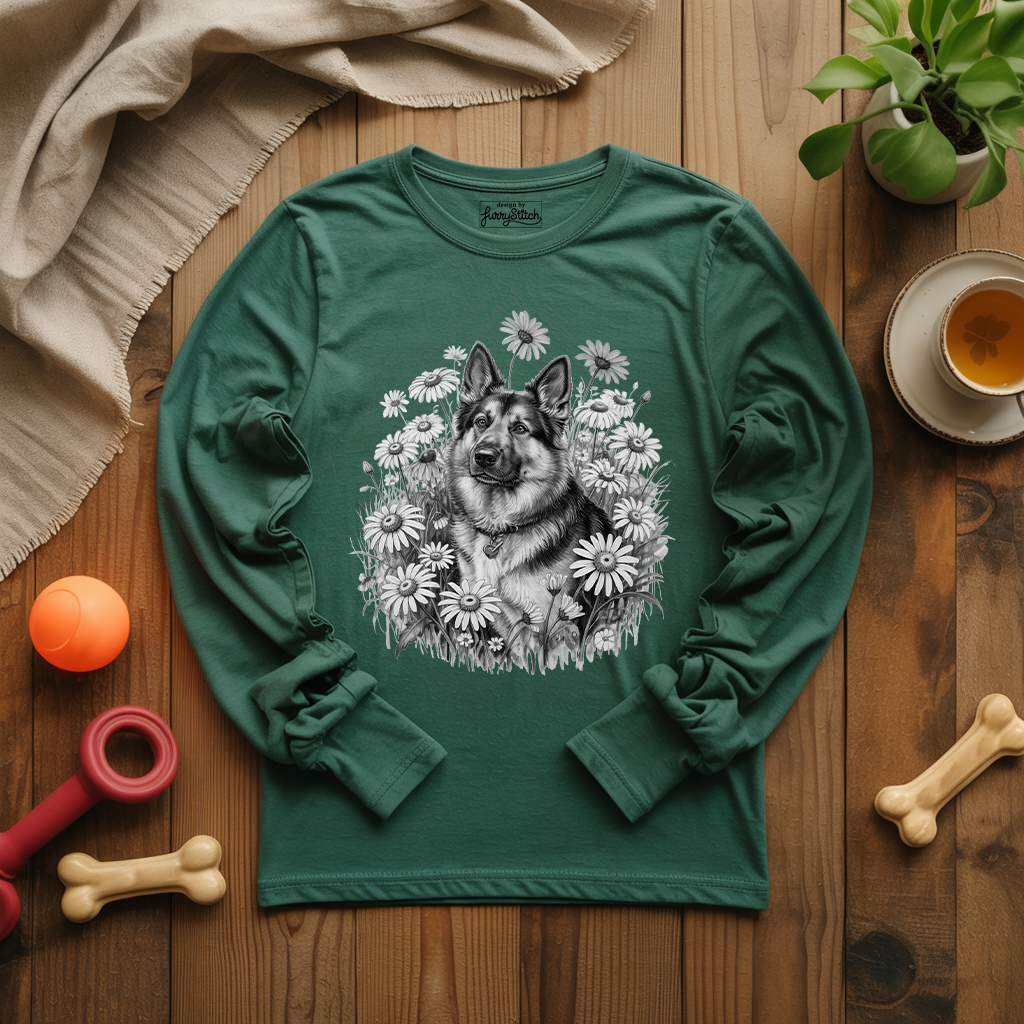 Monochrome Daisy Shepherd Long Sleeve T-shirt