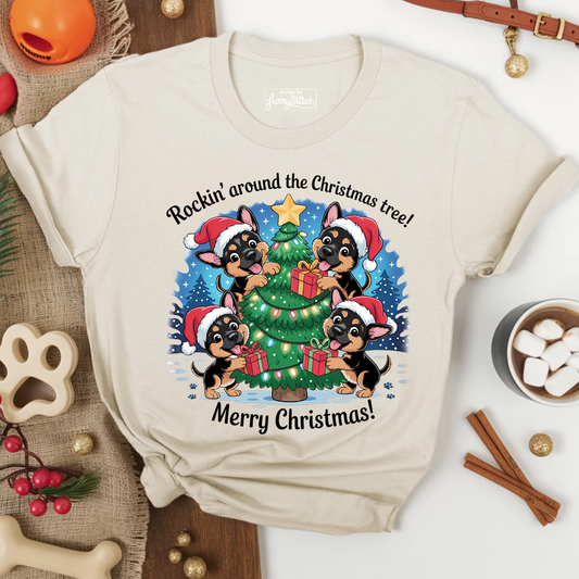 Puppy Christmas Tree T-shirt