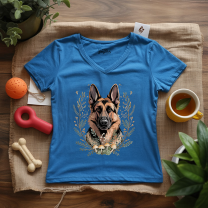 Bohemian German Shepherd Lady V-Neck