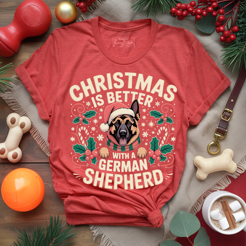 Xmas Is Better With GSD T-shirt