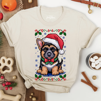 Cute GSD Christmas Puppy T-shirt