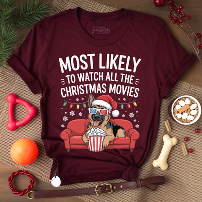 Most Likely Christmas GSD T-shirt