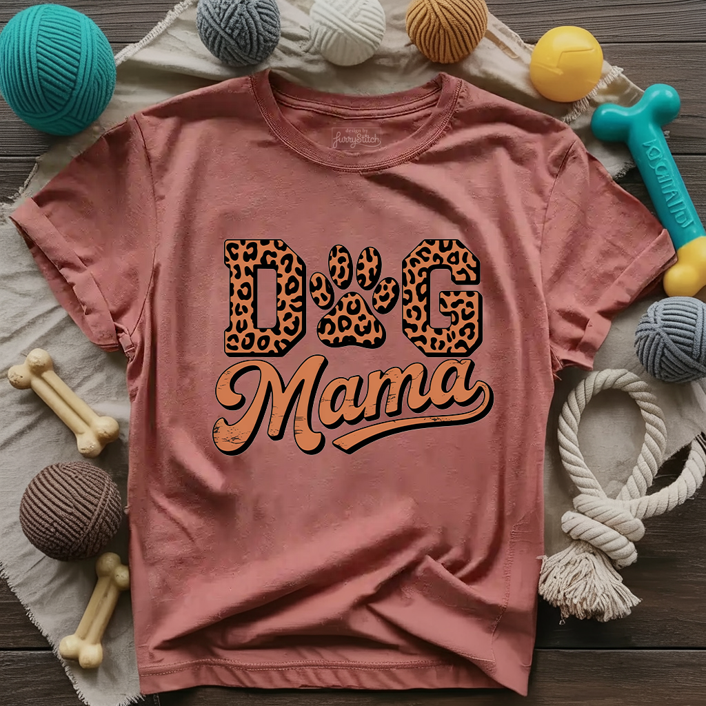 Leopard Print Dog Mama T-shirt