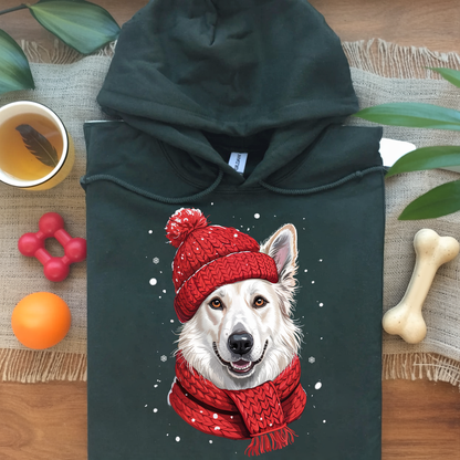 Cozy White German Shepherd Hoodie