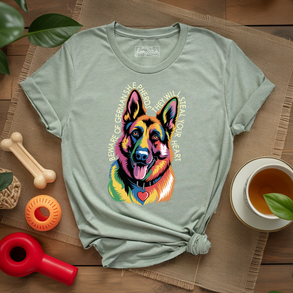 Beware Of German Shepherd T-shirt