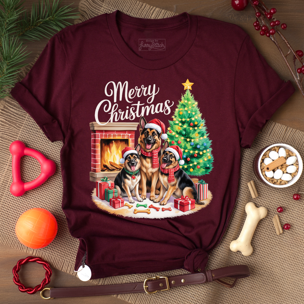 GSD Family Christmas T-shirt