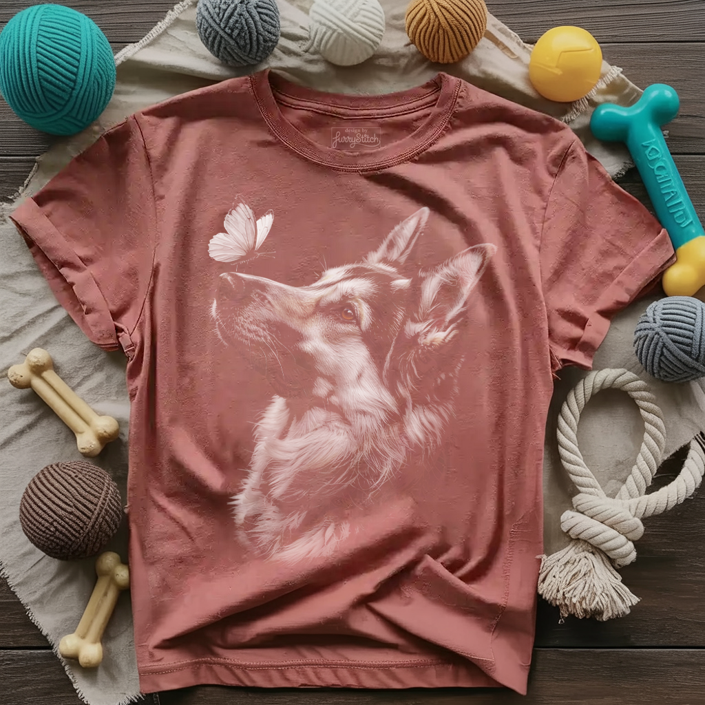 Butterfly Shepherd Silhouette T-shirt