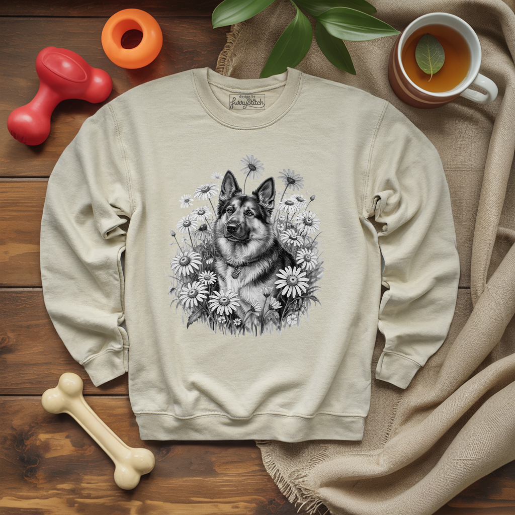 Monochrome Daisy Shepherd Sweatshirt