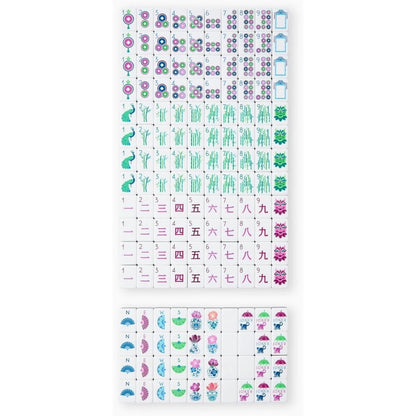 American Mahjong Tile Set Purple Layered Design for Family Game Nights 160 Piece Clear Engraved Acrylic Set with Carrying Bag