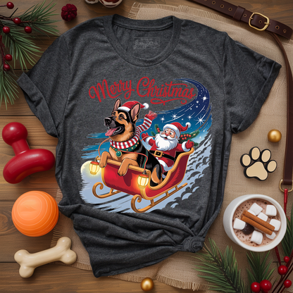 GSD Merry Christmas T-shirt