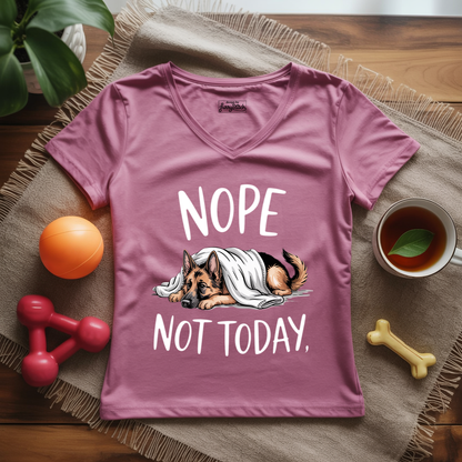 Nope Not Today Lady V-Neck