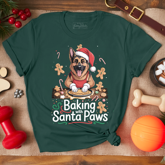 Baking with Santa Paws T-shirt