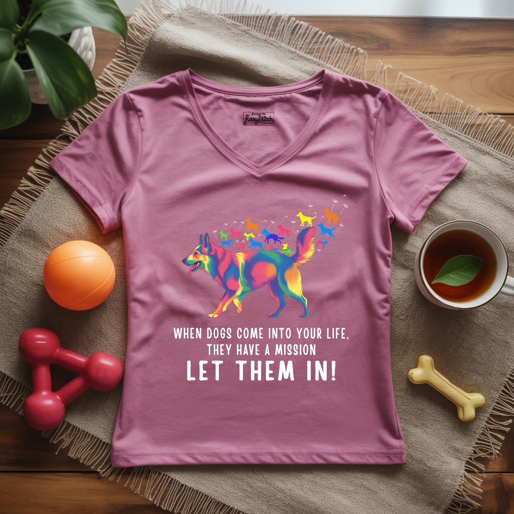 Colorful Shepherd Mission Lady V-Neck