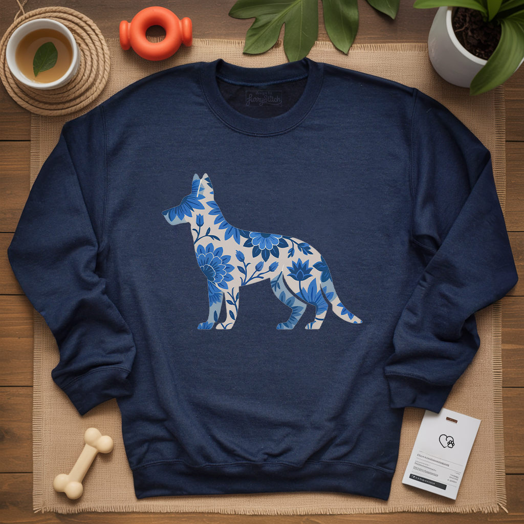 Blue Bloom Shepherd Sweatshirt