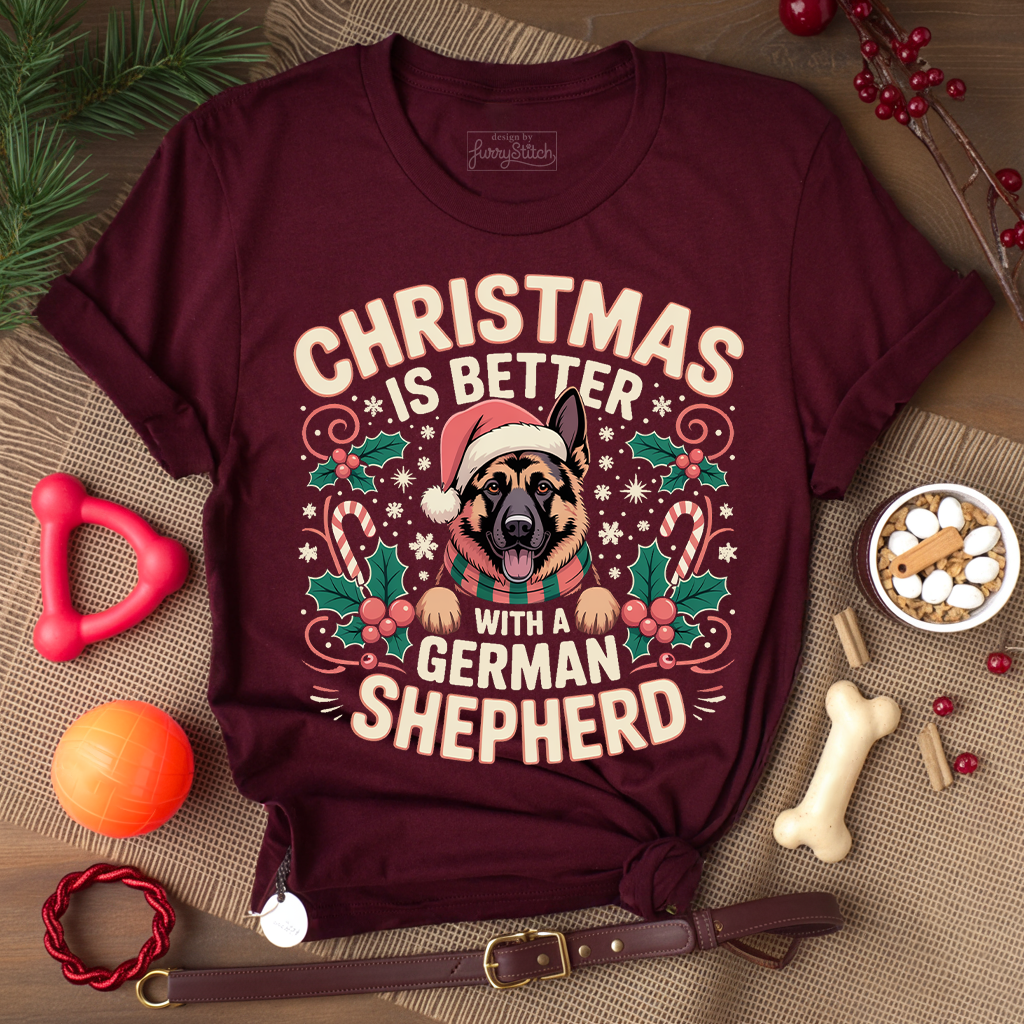 Xmas Is Better With GSD T-shirt