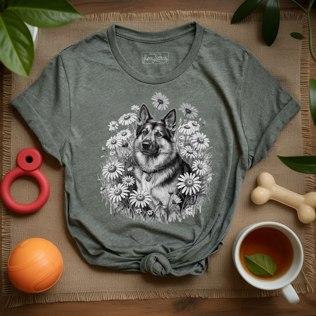 Monochrome Daisy Shepherd T-shirt