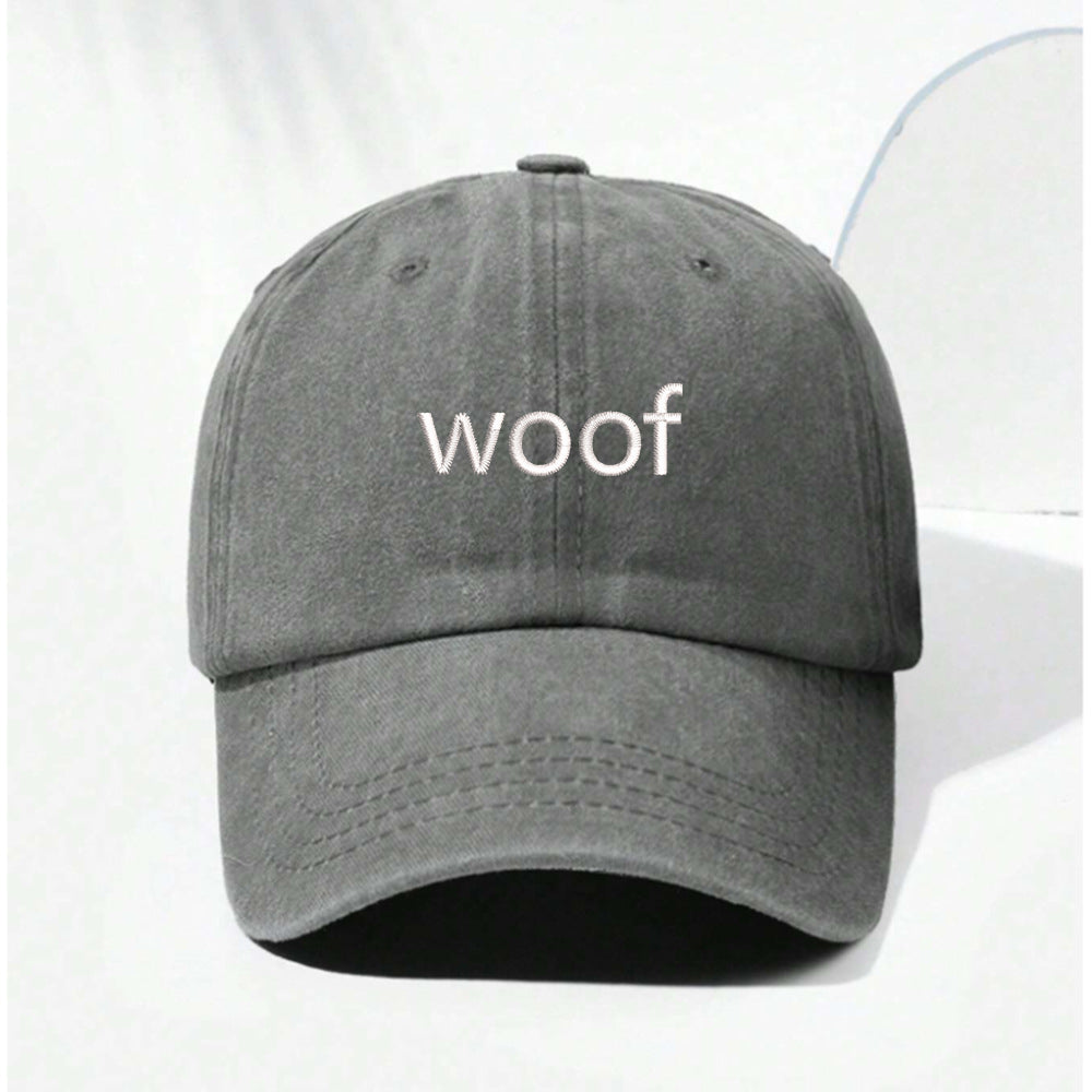 Woof Embroidered Baseball Cap