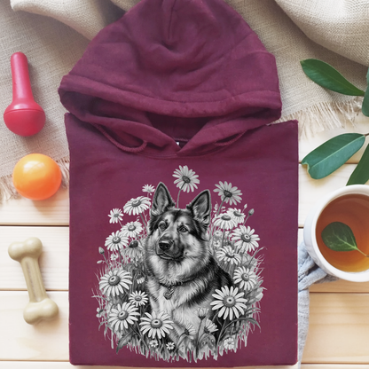 Monochrome Daisy Shepherd Hoodie