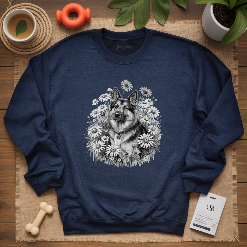 Monochrome Daisy Shepherd Sweatshirt