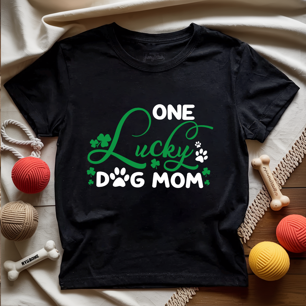 One Lucky Dog Mom T-shirt