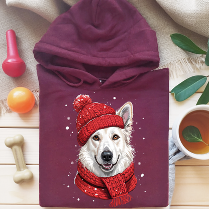Cozy White German Shepherd Hoodie