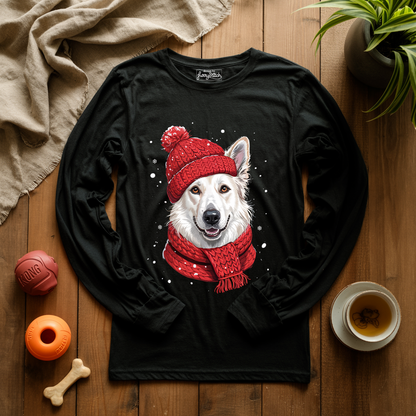Cozy White German Shepherd Long Sleeve T-shirt