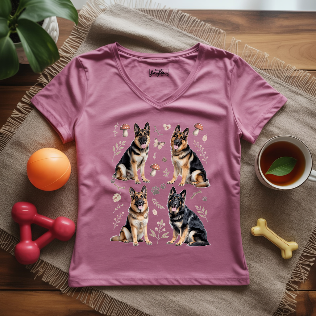 Cottagecore Shepherd Lady V-Neck