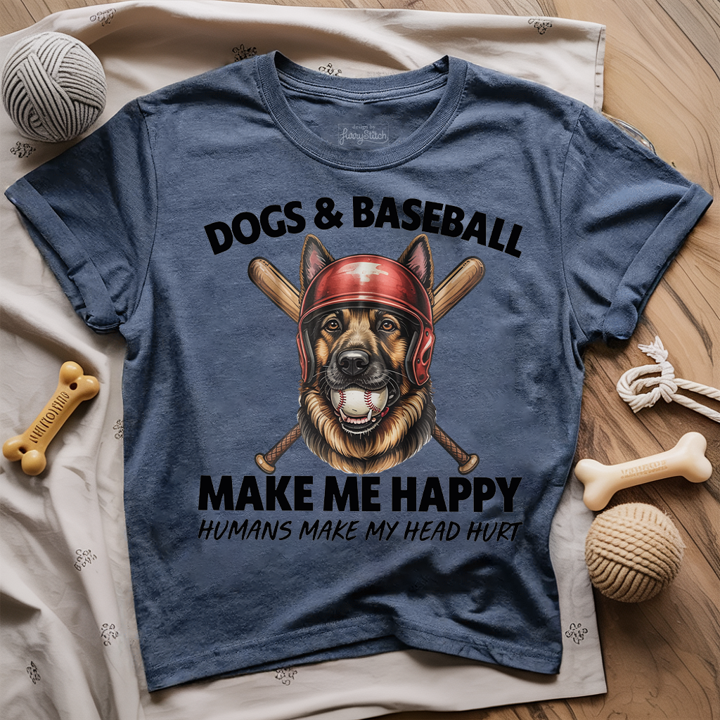 Dogs And Baseball T-shirt