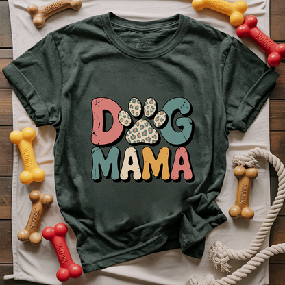 Vintage Leopard Print Dog Mama T-shirt