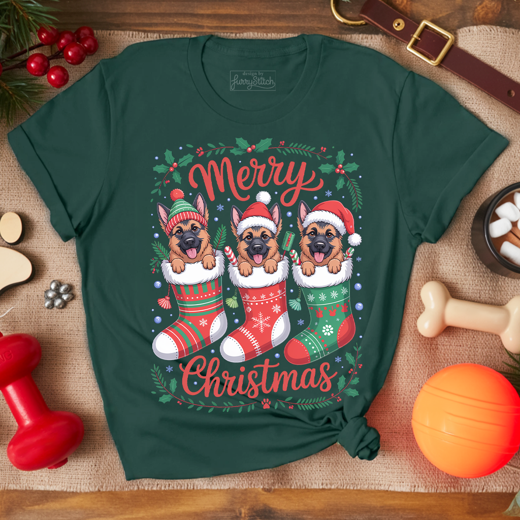Merry Christmas GSD T-shirt