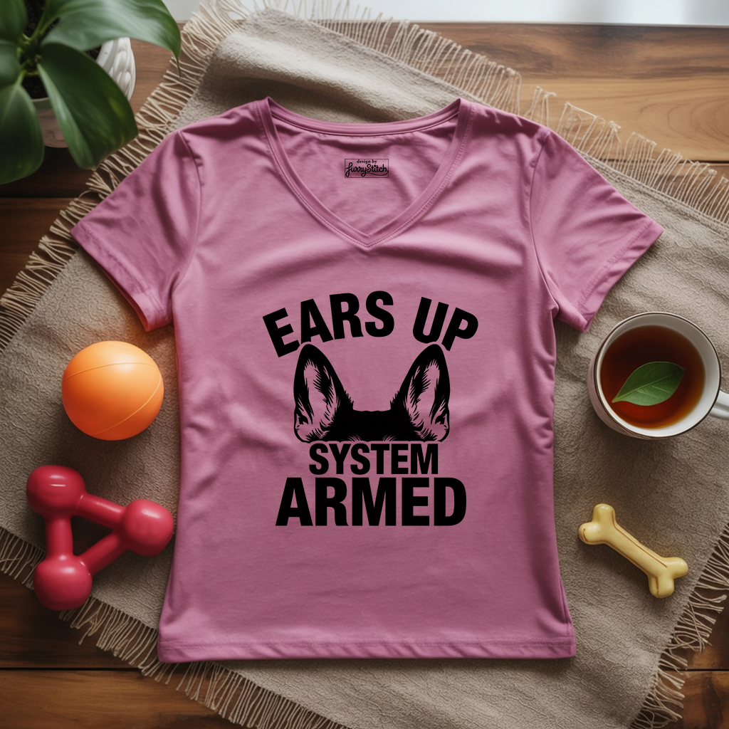 Ears Up System Armed Lady V-Neck