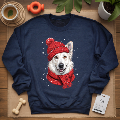 Cozy White German Shepherd Sweatshirt