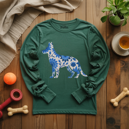 Blue Bloom Shepherd Long Sleeve T-shirt