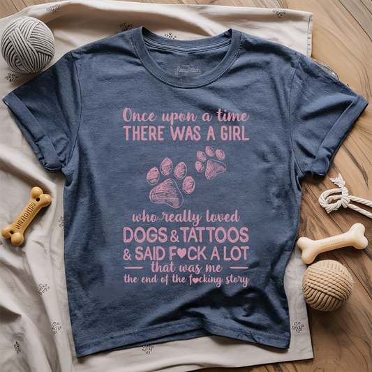 Girl Loved Dogs And Tattoos T-shirt