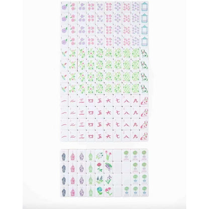 American Mahjong Set Light Purple Layered Design for Family Game Nights 160 Piece Pearlescent Acrylic Set with Storage Bag