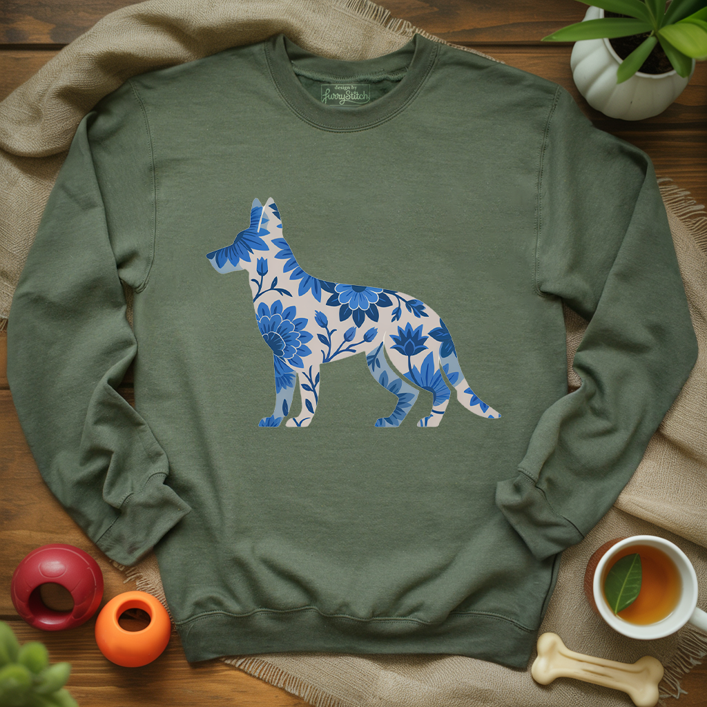 Blue Bloom Shepherd Sweatshirt