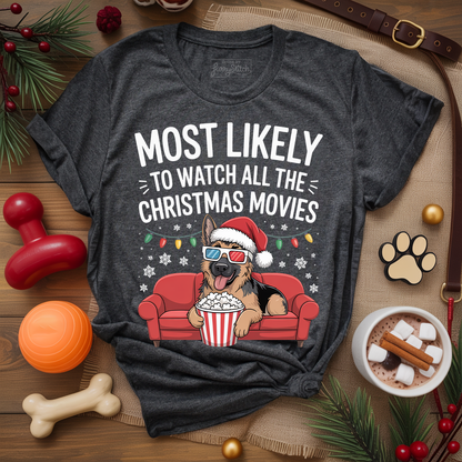Most Likely Christmas GSD T-shirt
