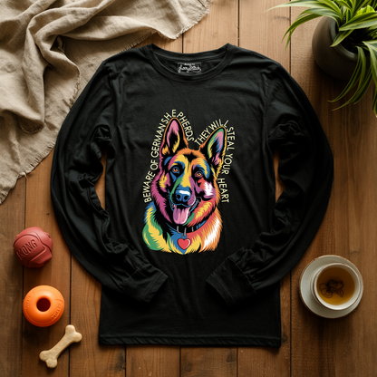 Beware Of German Shepherd Long Sleeve T-shirt