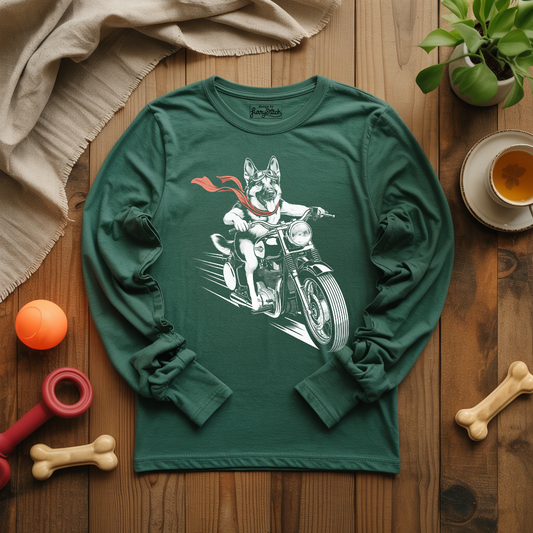 Motorcycle Shepherd Long Sleeve T-shirt